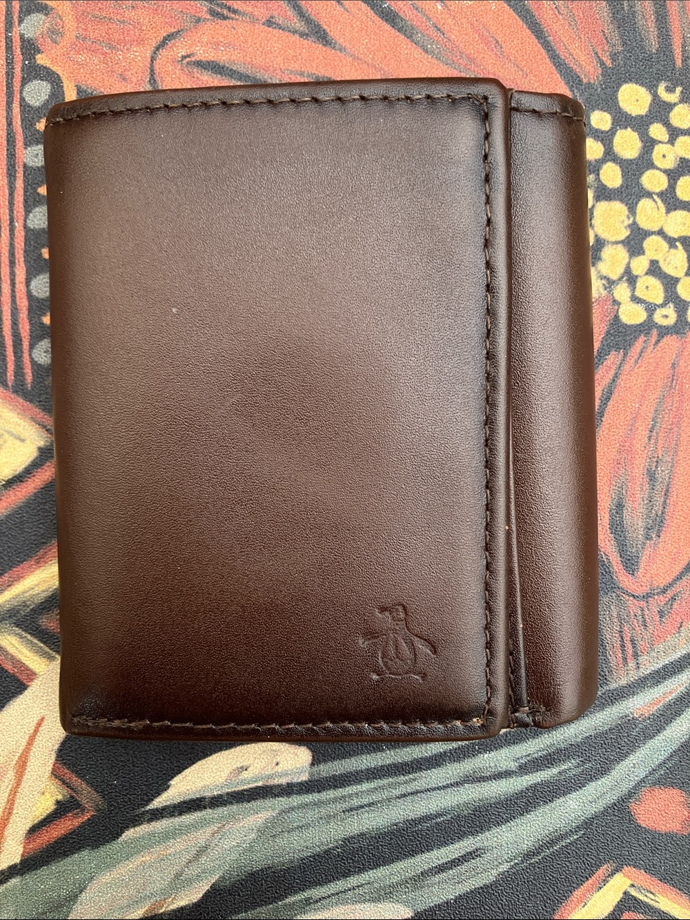 NWOT Original Penguin Michigan Men’s Brown Tri-fold Wallet